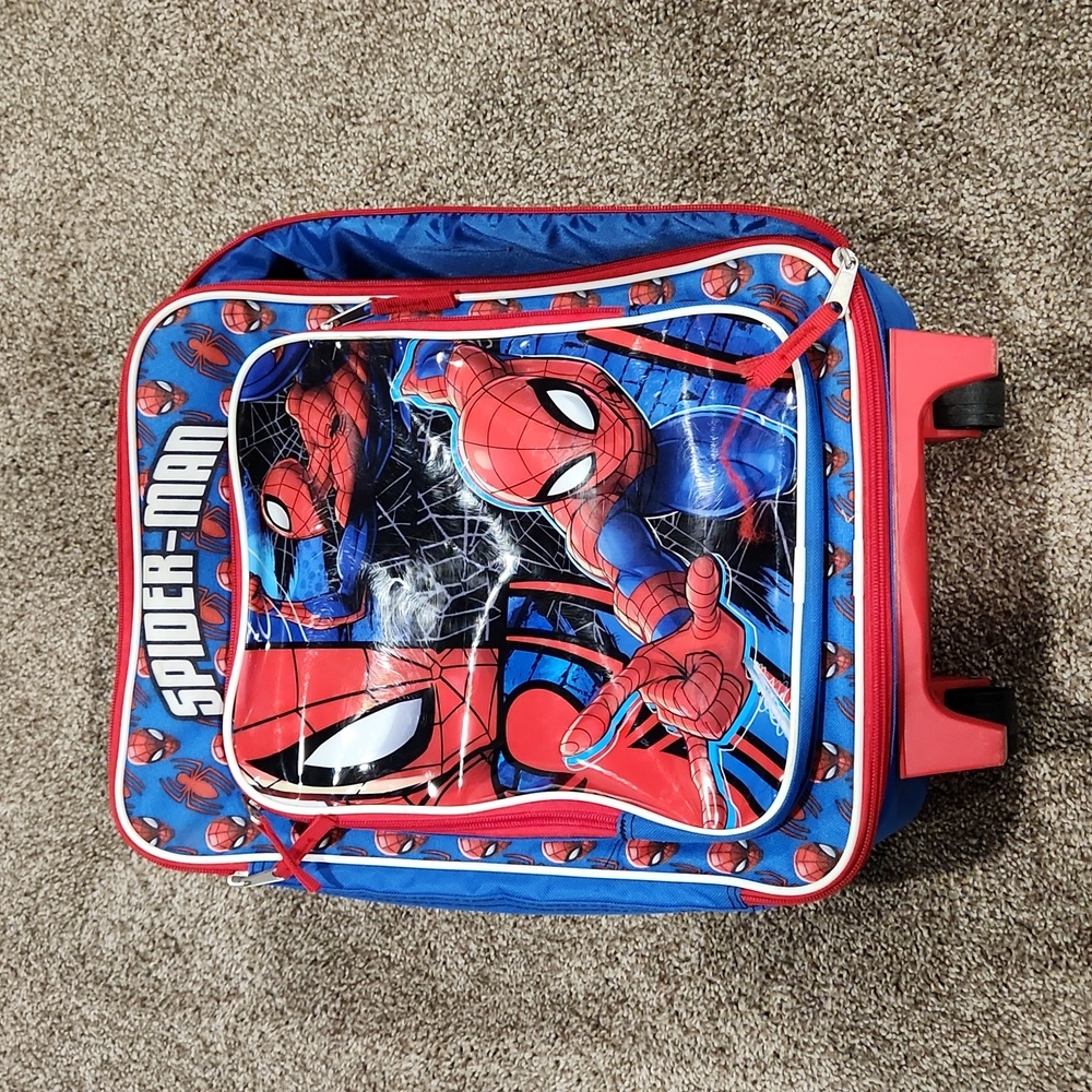 Spiderman kids rolling suitcase GUC